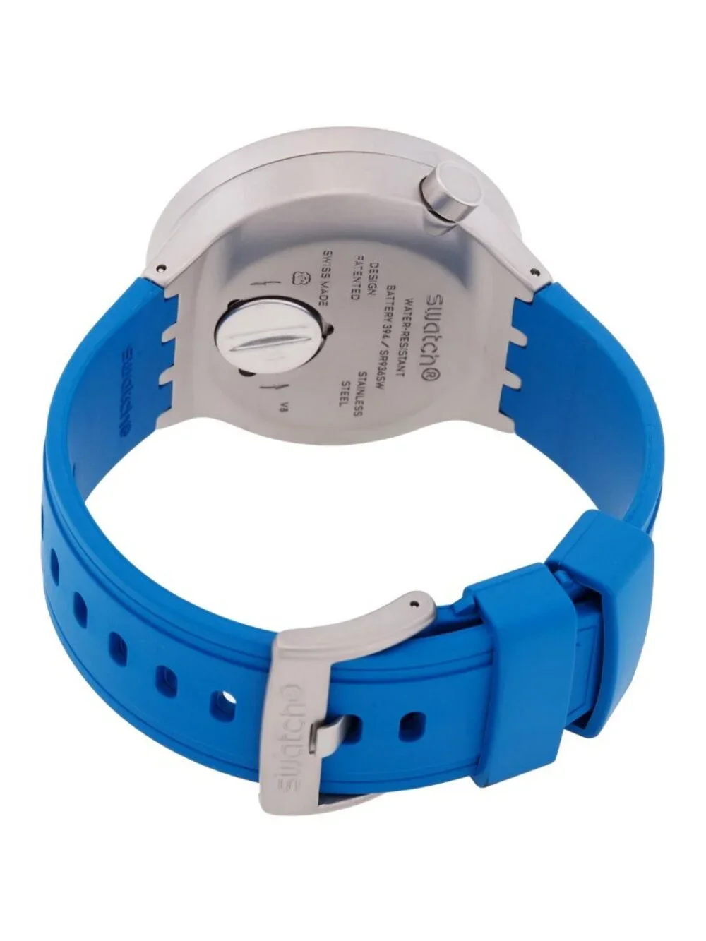 NWT Swatch Blue In The Works Quartz Blue Dial Watch